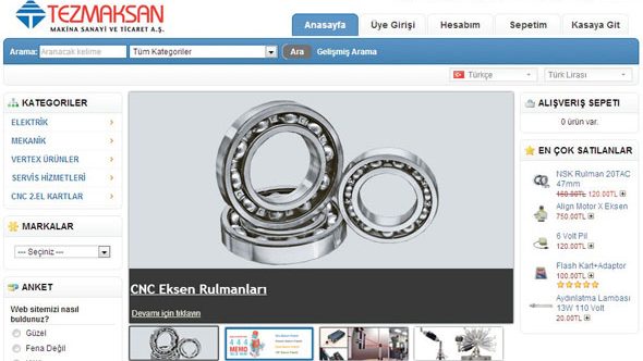 Tezmaksan Makine Yedek Parça Satış Sitesi www.tezmaksanonline.com Artık Hizmetinizde